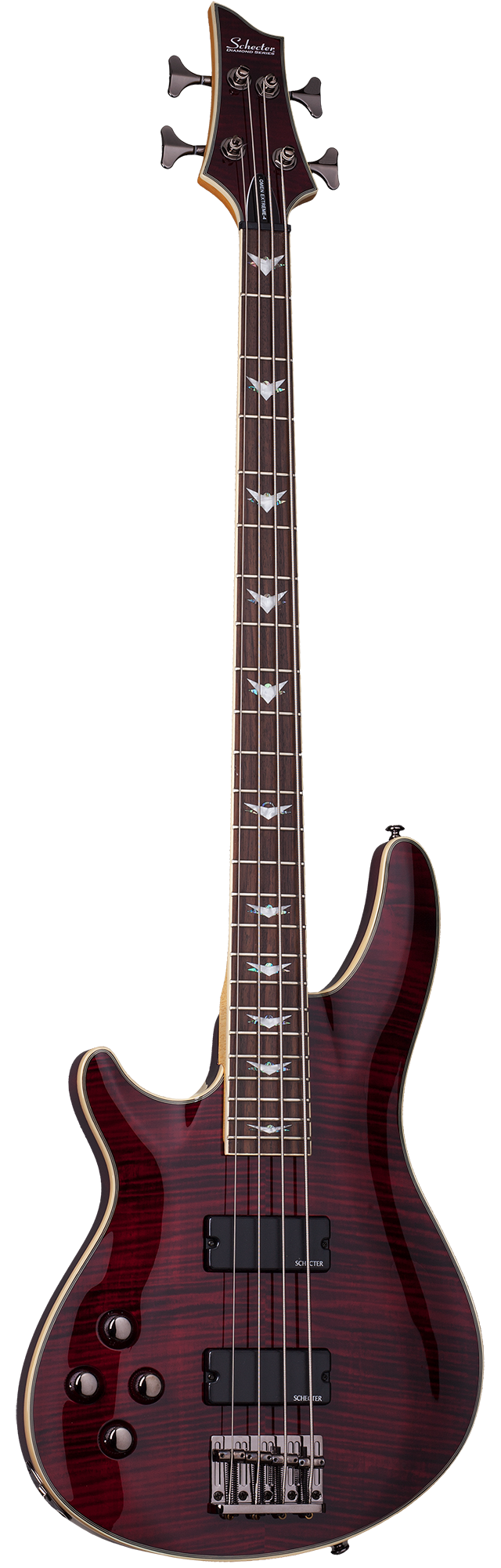 Schecter Omen Extreme-4 Bass - Black Cherry - Left Handed