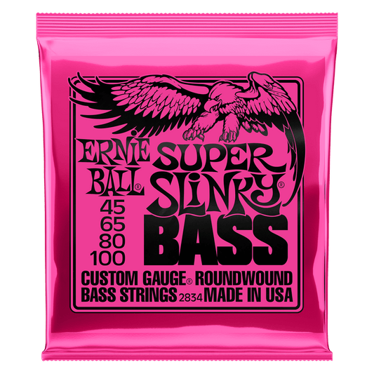 Ernie Ball Super Slinky Nickel Wound Electric Bass Strings - 45-100