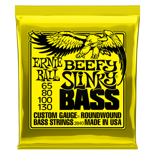 Ernie Ball Beefy Slinky Nickel Wound Electric Bass Strings - 65-130