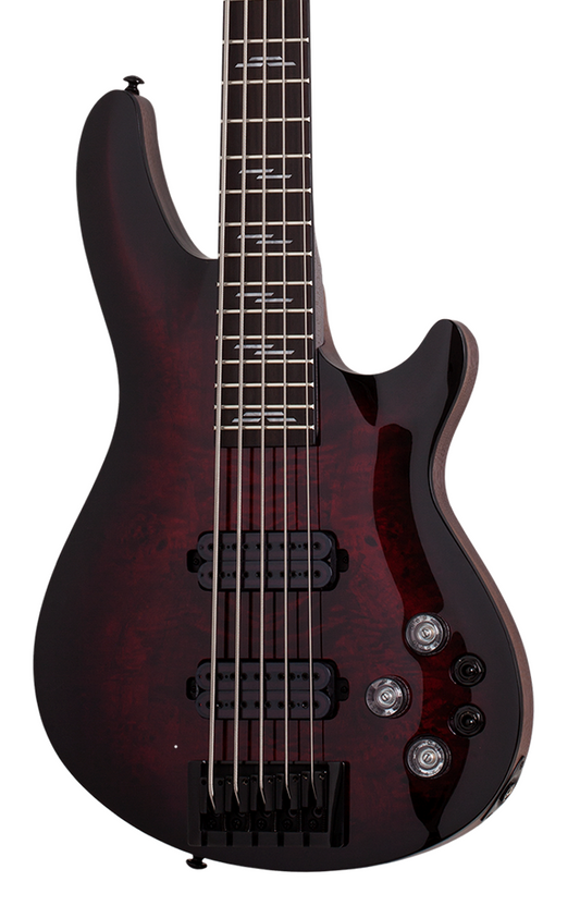 SCHECTER OMEN ELITE-5 BASS BLACK CHERRY