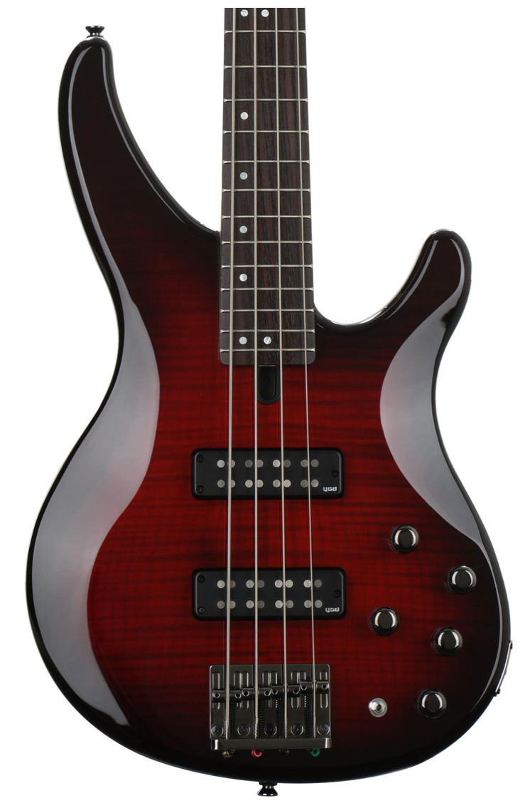 Yamaha TRBX604FM Bass - Dark Red Burst Flamed Maple Top