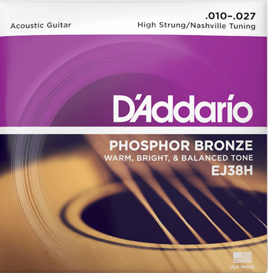 D'Addario Acoustic Phosphor Bronze EJ38H - 10-27 -Nashville/High Strung