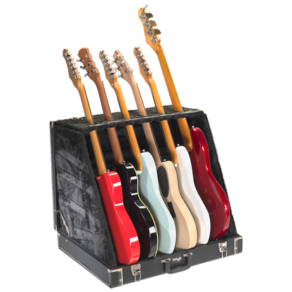 Stagg Briefcase Guitar Stand - Holds 6 Electric or 3 Acoustic Guitars