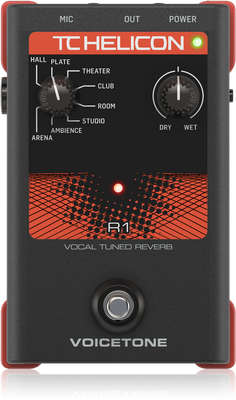 TC Helicon Voicetone R1 Live Vocal Reverb Effects Pedal