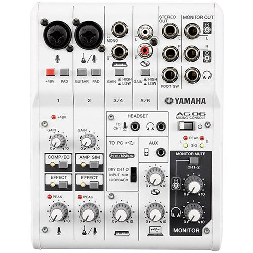 Yamaha AG06 6 Channel Multipurpose Mixing Console