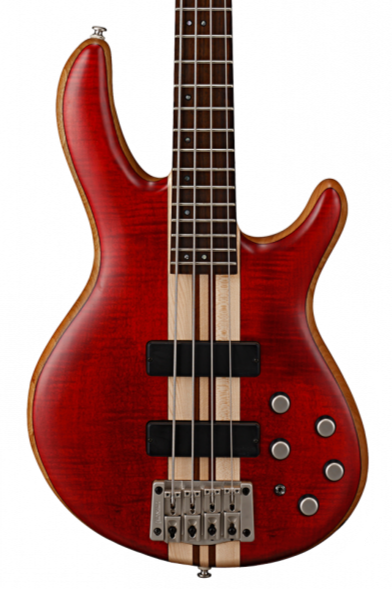 Cort A4 Plus Artisan Bass - Open Pore - Black Cherry