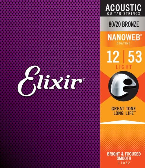 Elixir Acoustic 80/20 w/ Nanoweb Coating - 12-53 Light