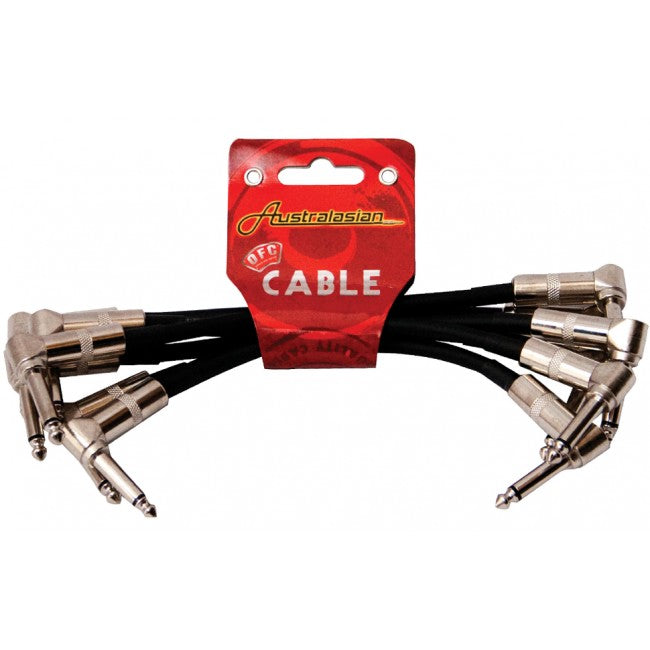 Australasian 6" Right Angle Patch Cable - 6 Pack