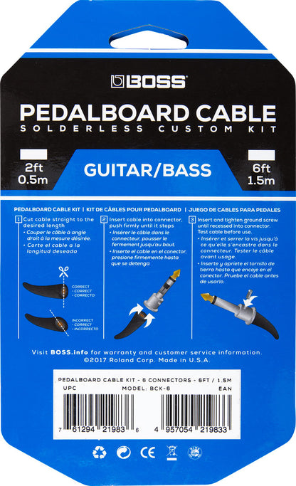 Boss BCK6 Solderless Pedalboard Cable Kit