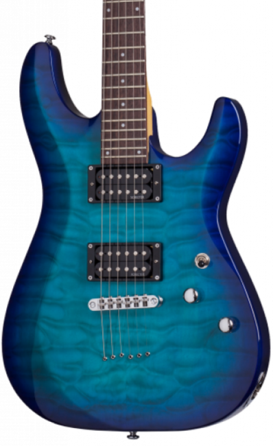 Schecter C-6 Plus Electric Guitar Ocean Blue Burst