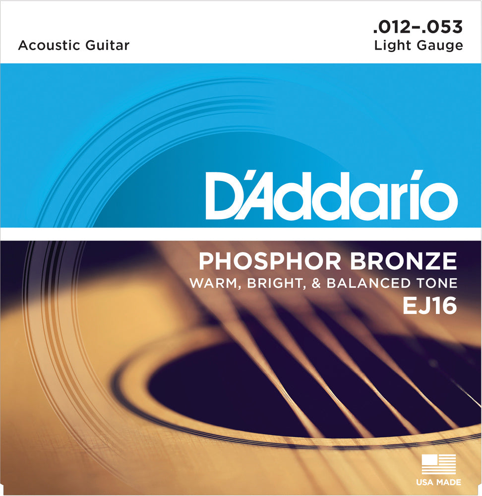 D'Addario Acoustic Phosphor Bronze EJ16 - 12-53 Light