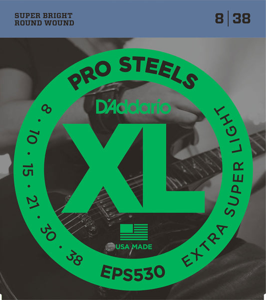 D'Addario Electric Pro Steels EPS530 - 8-38 X-Super Light
