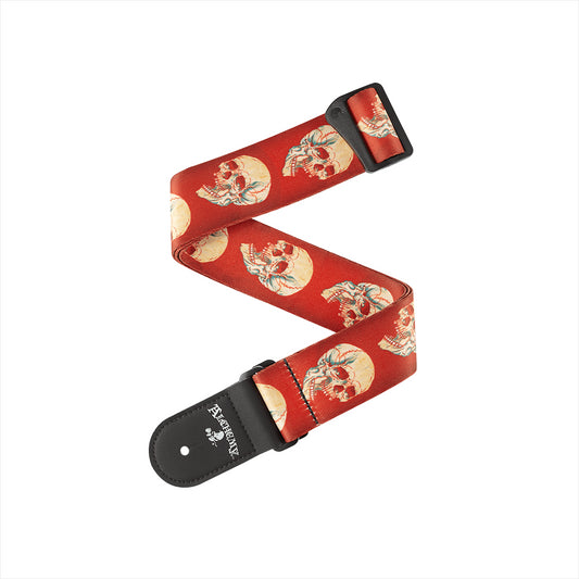 D'ADDARIO ALCHEMY - LIVE LIFE SKULL - WOVEN GUITAR STRAP