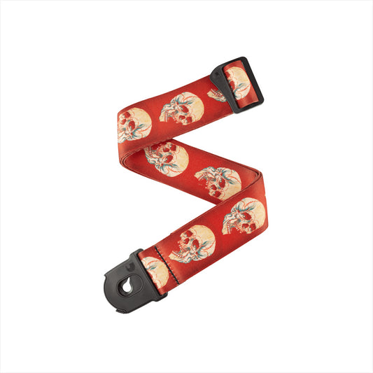 D'ADDARIO ALCHEMY - LIVE LIFE SKULL - LOCKING GUITAR STRAP