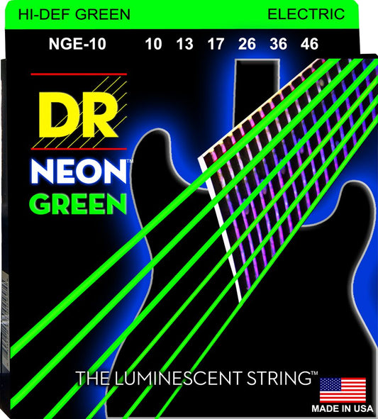 Dr NGE-10 Neon Electric Strings Hi-Def Green 10-46