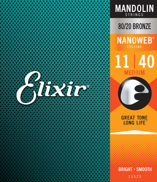 ELIXIR MANDOLIN 80/20 w/NANOWEB COATING - 11-40 MEDIUM