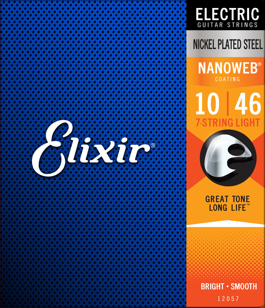 Elixir Electric Nickel Plated w/Nanoweb Coating - 10-56 7-String