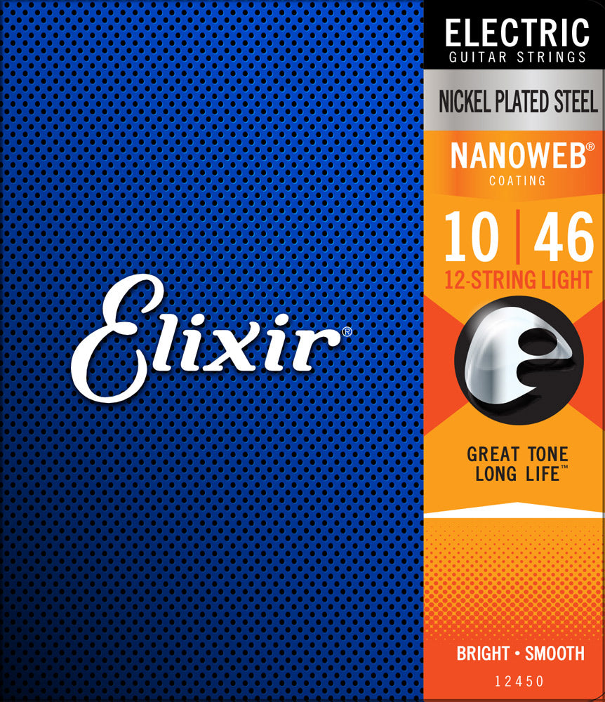 Elixir Electric Nickel Plated w/ Nanoweb Coating - 10-46 12-String Light