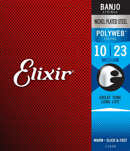 Elixir Banjo 5-String w/ Polyweb Coating - 10-23 Medium