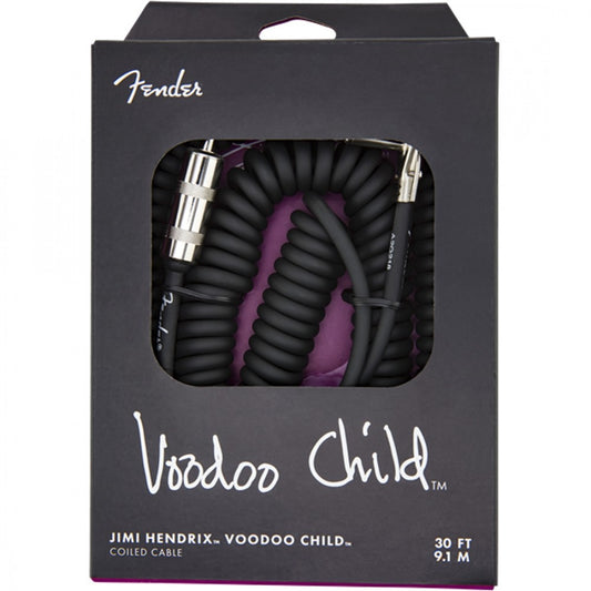 Fender Jimi Hendrix Voodoo Child Coiled Cable 30ft - Black