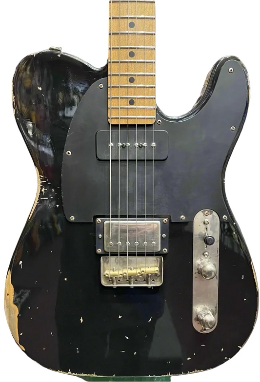 LSL Instruments Bad Bone 290 T-Bone w/ P90 - Black - 'Emu'