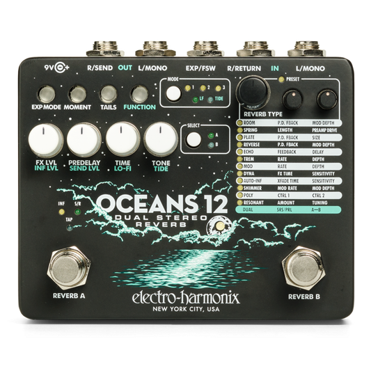 Electro-Harmonix Oceans 12 - Stereo Reverb Pedal