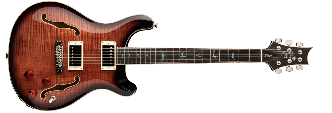 PRS SE Hollowbody II Piezo - Black Gold Burst