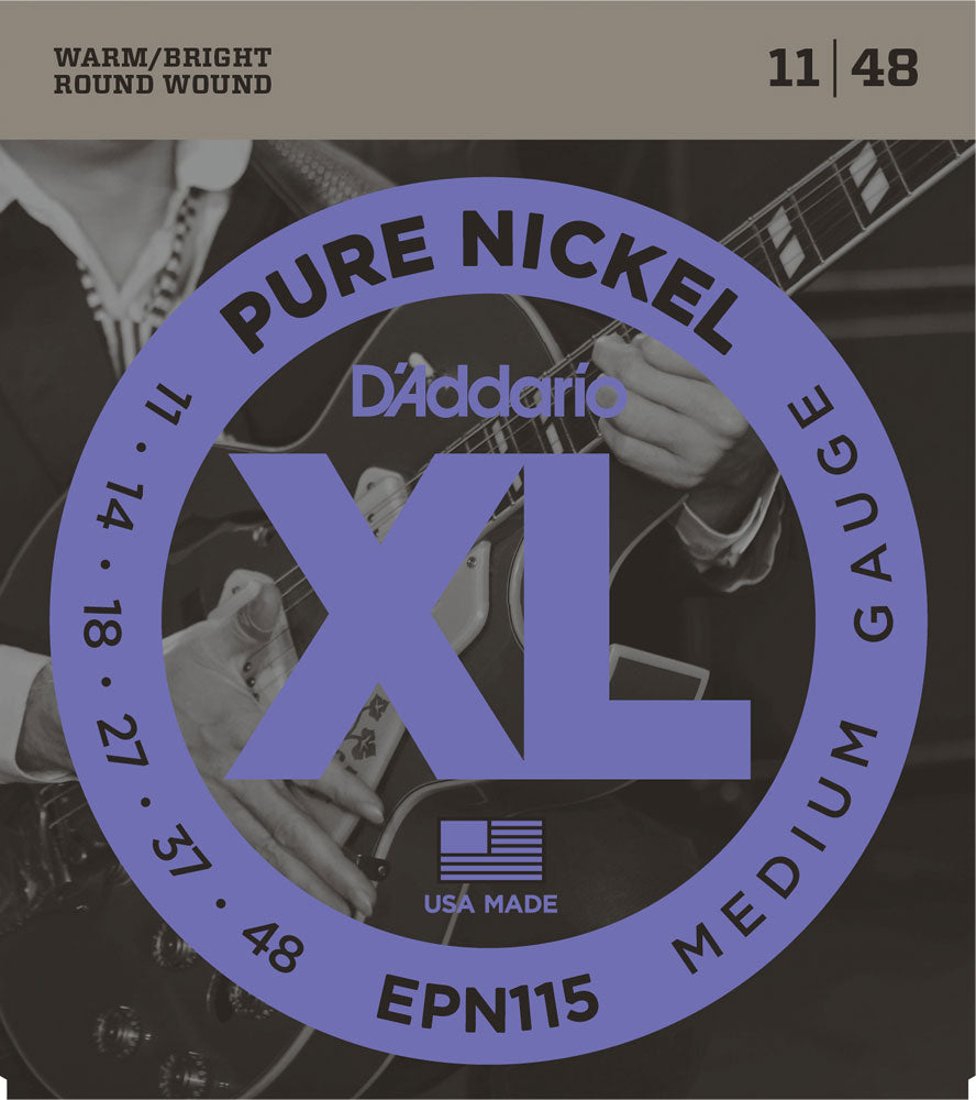 D'Addario Electric Pure Nickel EPN115 - 11-48 Medium