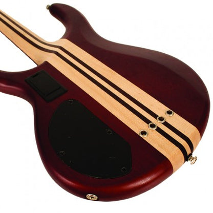 Cort A5 Plus 5 String Bass Figured Maple Mahogany Black Cherry