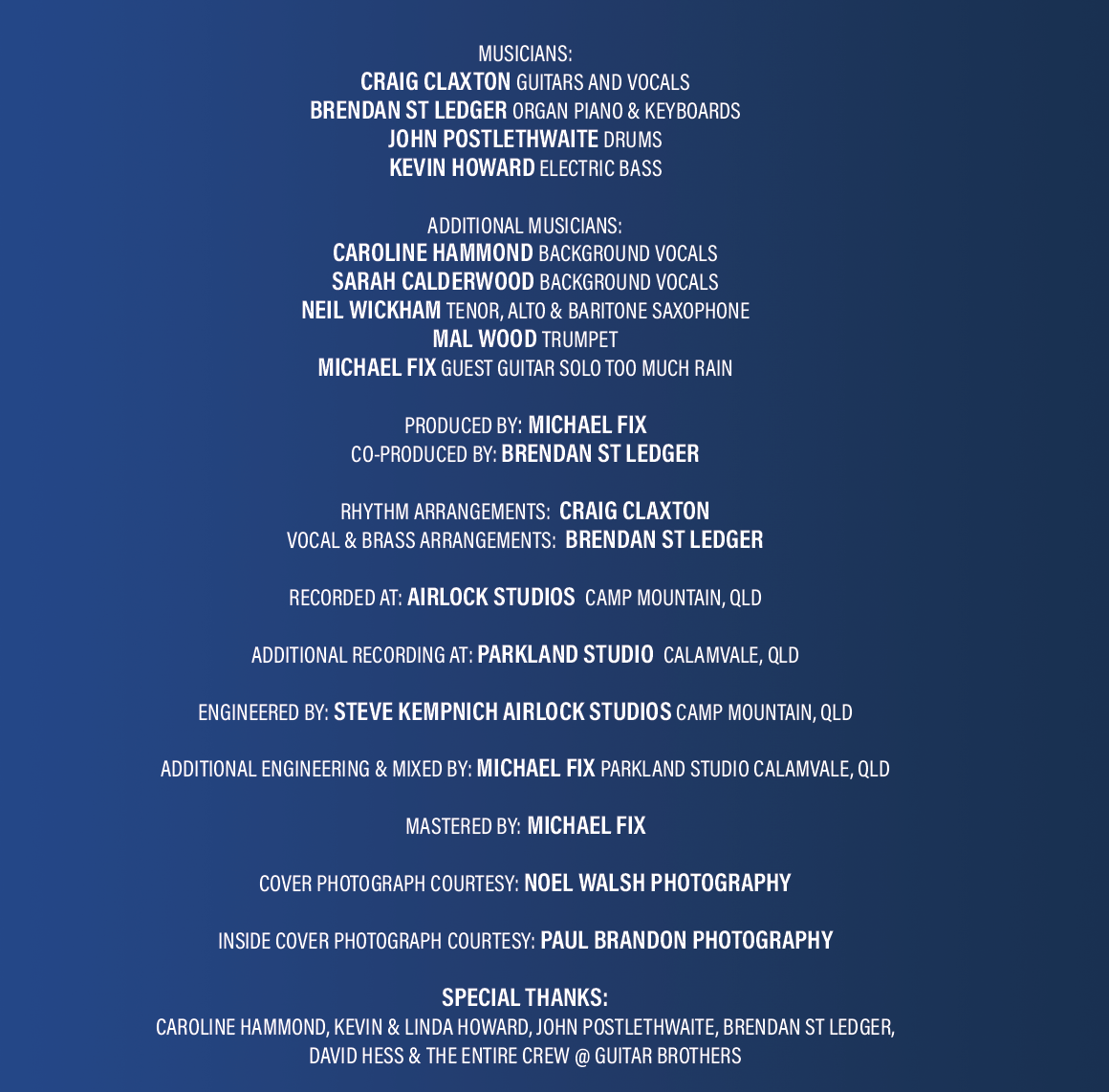 Craig Claxton - "Azure Blue" CD