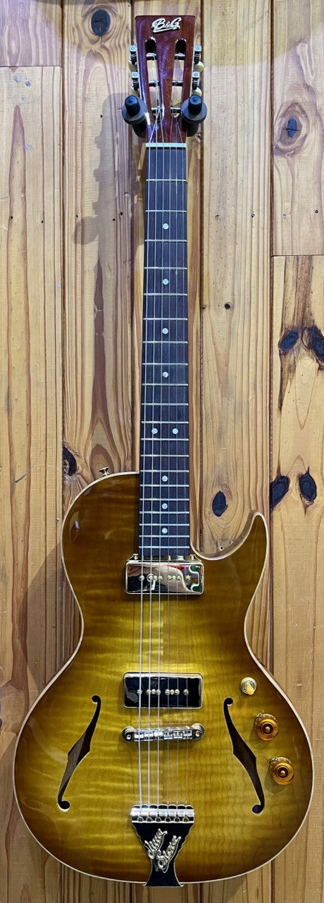B&G Little Sister Crossroads Cutaway P90 - Honey Burst