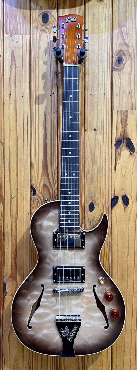 B&G Step Sister Cutaway - Humbuckers - Quilted Maple - Wolf Burst