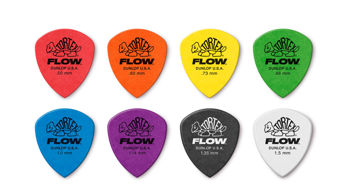 Dunlop Tortex Flow Guitar Picks - 12 Pack | Guitar Bros