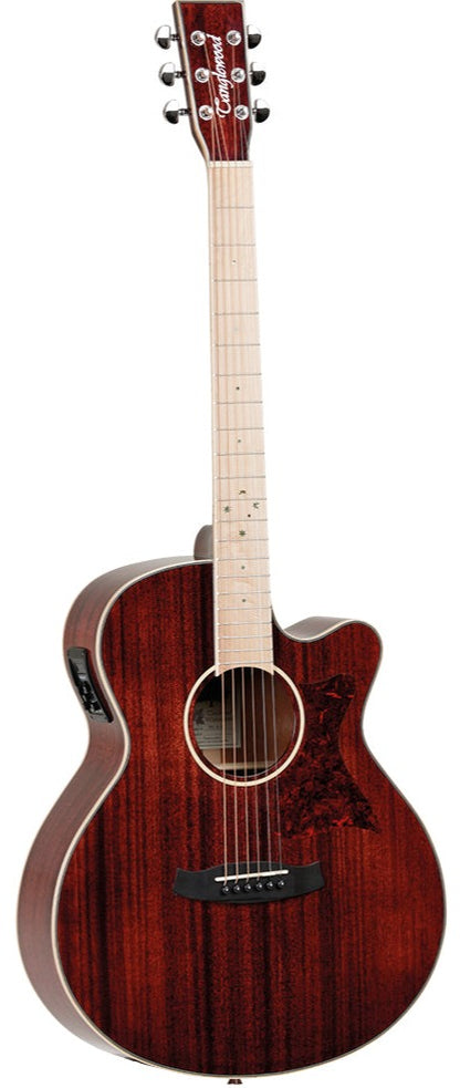Tanglewood TW4 BLB Winterleaf Superfolk w/ Pickup - Barossa Red Gloss
