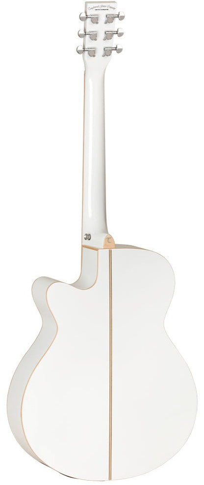 Tanglewood TW4 BLW Winterleaf Superfolk w/ Pickup - Whitsunday White Gloss
