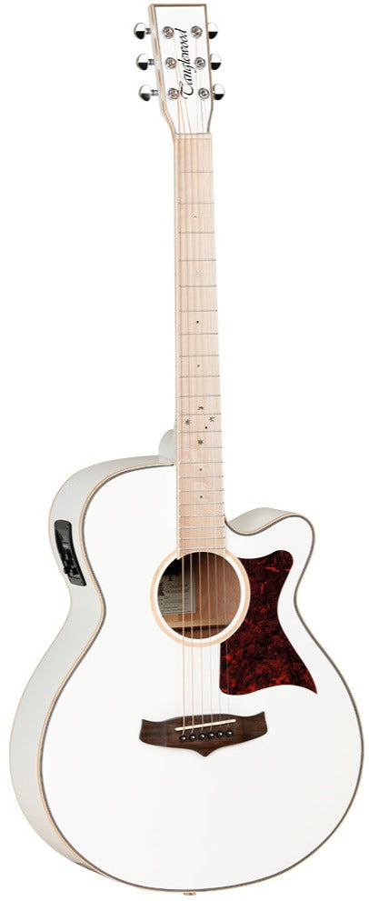 Tanglewood TW4 BLW Winterleaf Superfolk w/ Pickup - Whitsunday White Gloss
