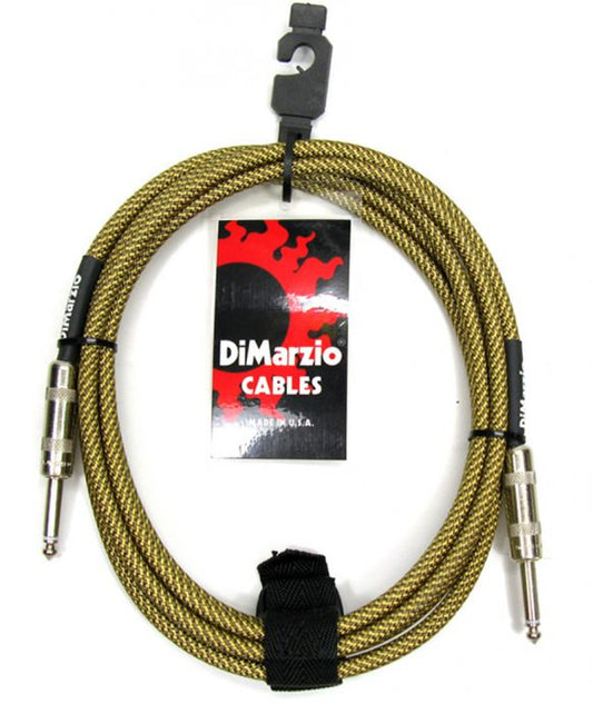 Dimarzio 10ft Braided Instrument Cable Tweed - Straight/Straight