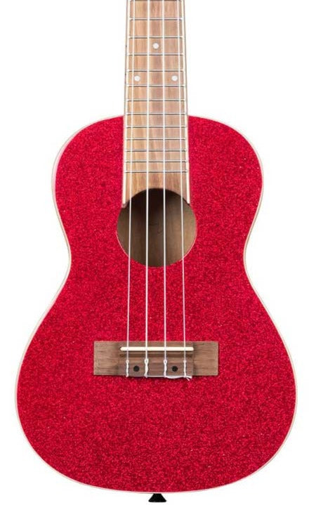 Kala Concert Sparkle Ukulele - Ritzy Red